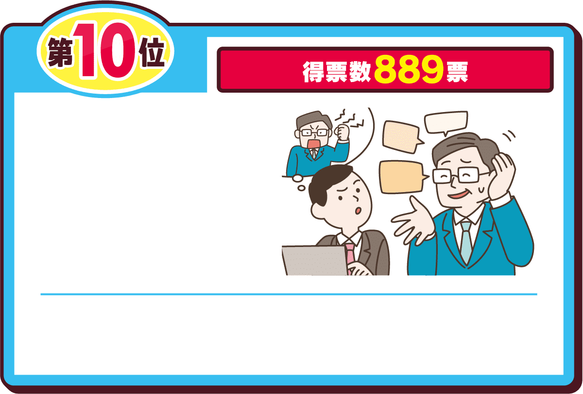 第10位得票数889票