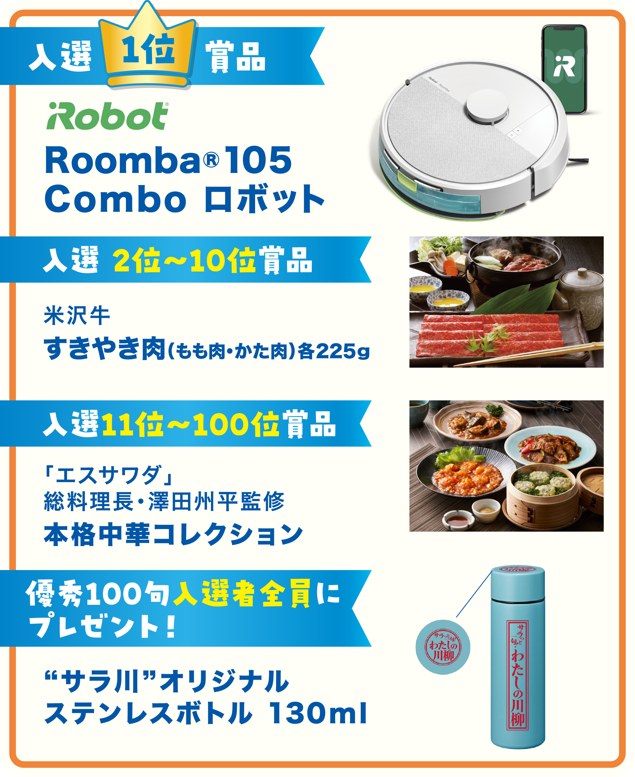 入選1位賞品Robot Roomba 105 Combo ロボット